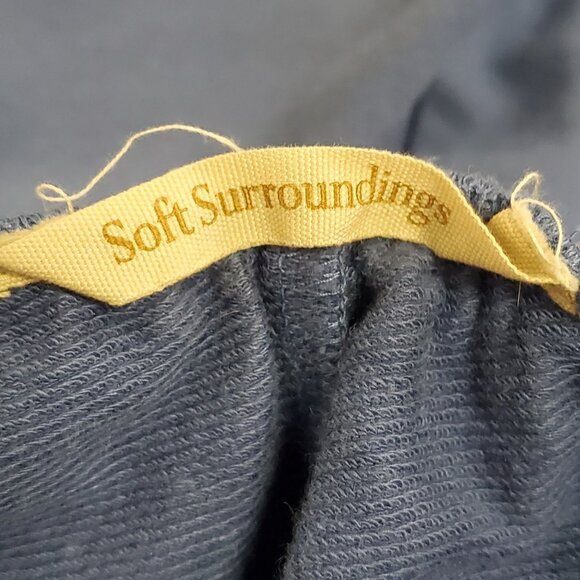 Soft Surroundings Womens Wide Leg Sweatpants Size 1X Blue Athleisure Stretch - Picture 4 of 15